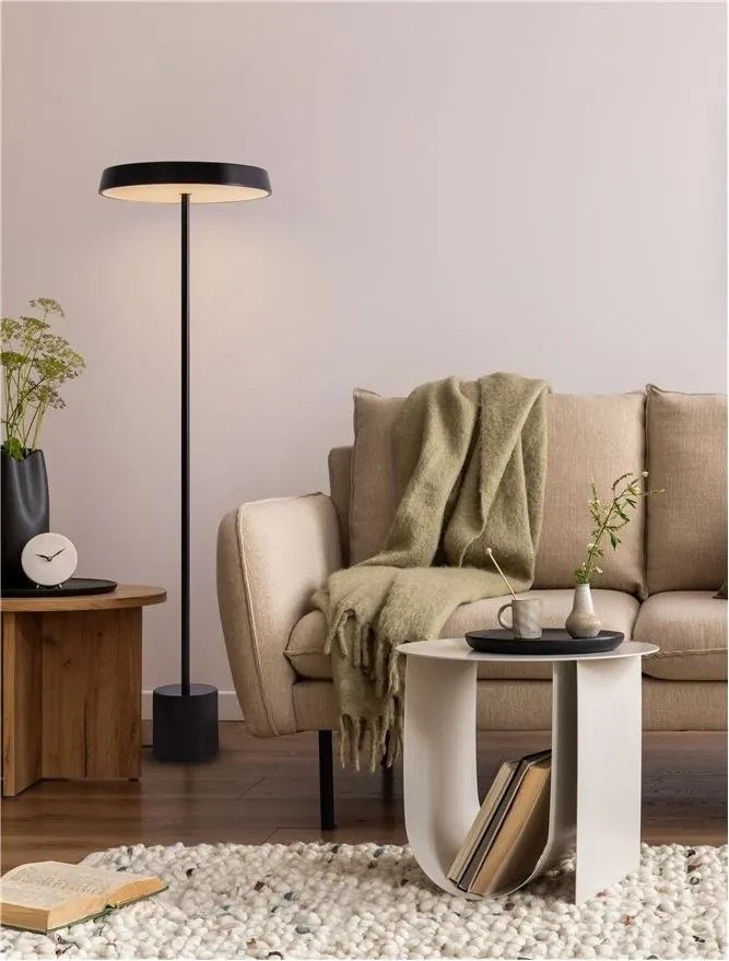 Lampa de podea LED design modern VETRO negru, D-40cm