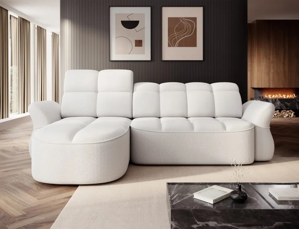 Coltar extensibil electric, cu spatiu pentru depozitare, Beneth LT, Eltap (Culoare: Bej / Nube 20)