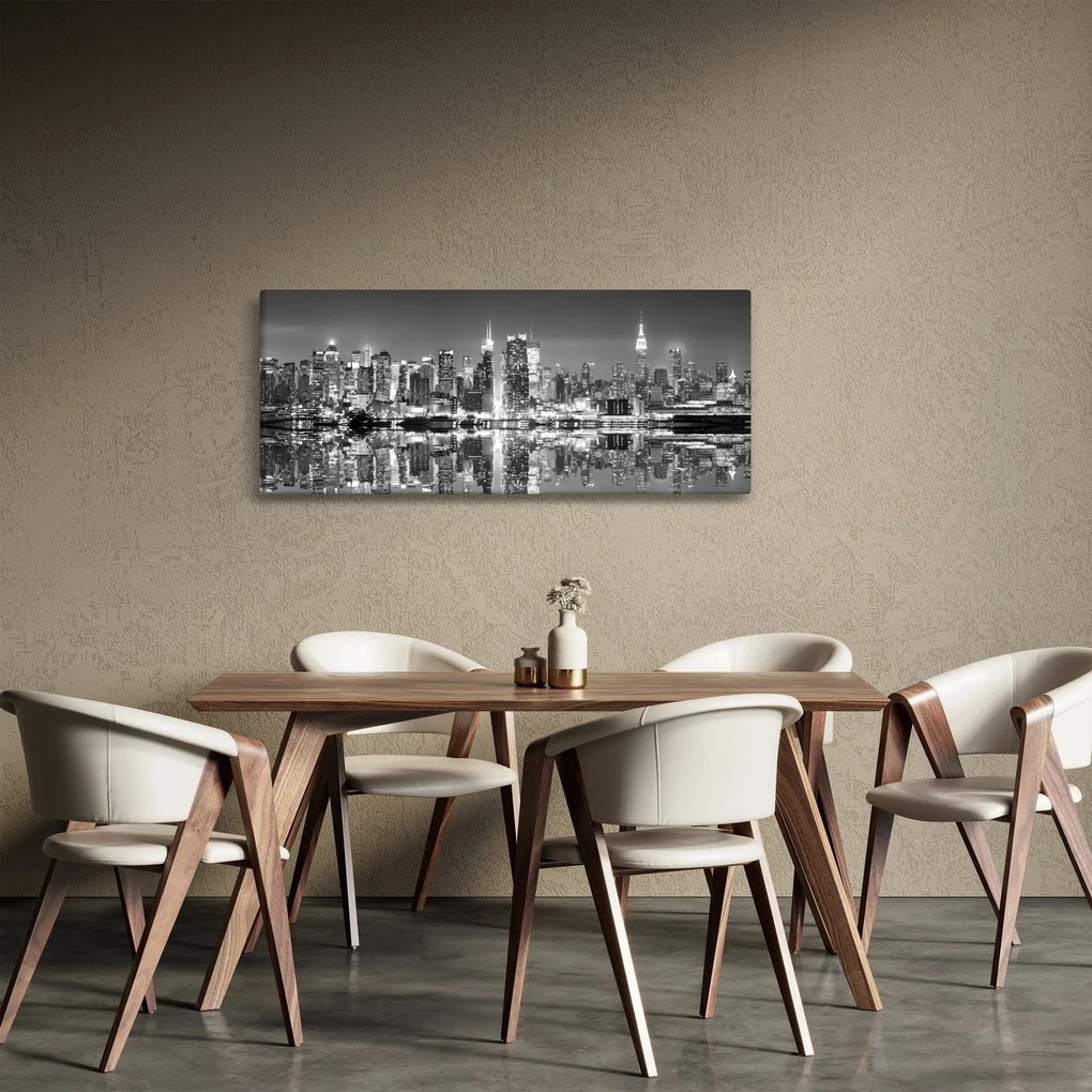 Tablou - New York, alb-negru (120x50 cm)