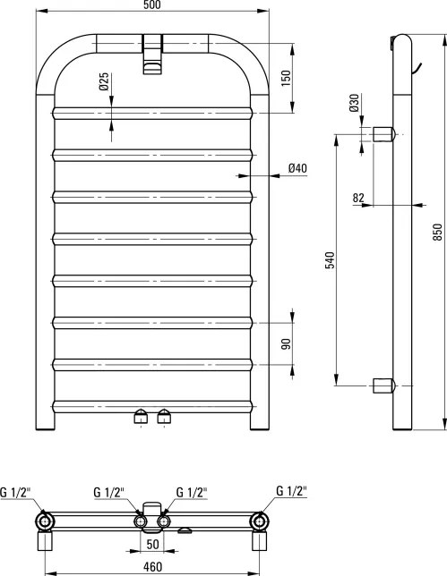 Silia Calorifer baie - înălțime 85 cm AGI_NG31