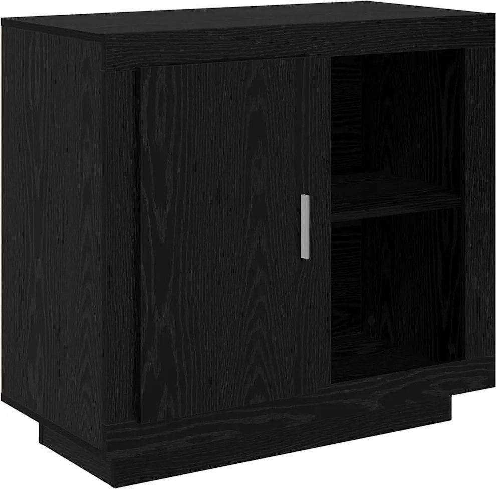 vidaXL Bufet Stejar Negru 80 x 40 x 75 cm Lemn compozit