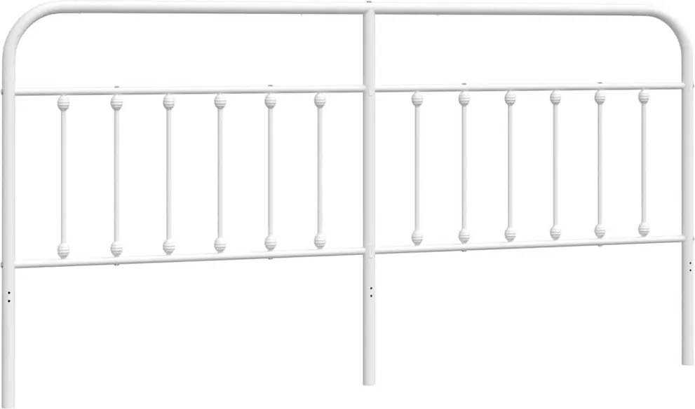 vidaXL Tăblie de pat de schimb metalică, alb, 193 cm