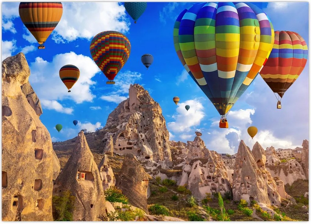 Tablou - Baloane cu aer cald, Cappadocia, Turcia. (70x50 cm)