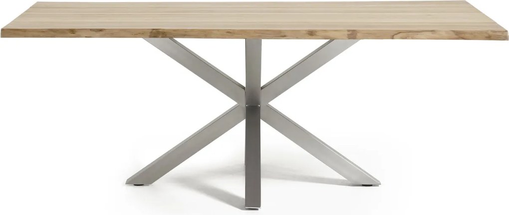 Masa Dining ARYA 220x100cm otel mat/ stejar albit C798M33 JG