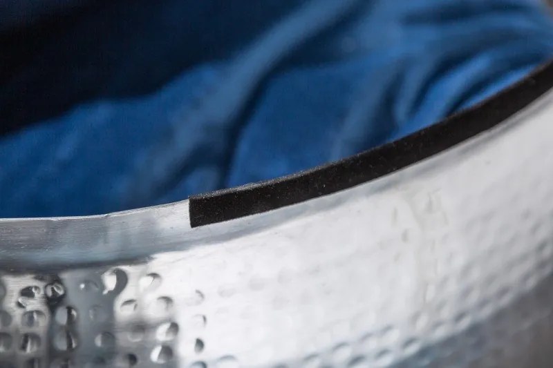 Masuta auxiliara design unicat Orient Storage 70cm, argintiu