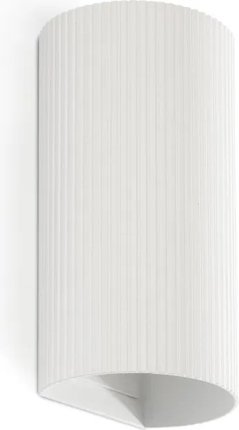 Aplica perete aluminiu striat alb, 2xGU10, SOLE round