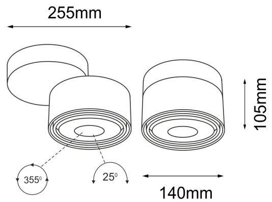 Spot HIMI 1xGU10/15W/230V negru Shilo 1121