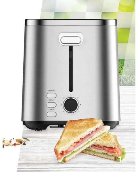 Heinner HTP-800SS - Prăjitor de pâine cu 2 fante 800W/230V inox