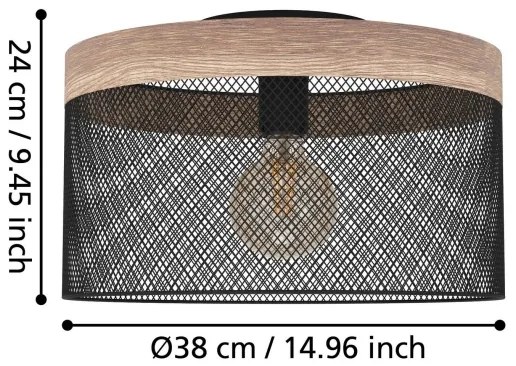 Plafonieră KILNSDALE 1xE27/40W/230V Eglo 43832