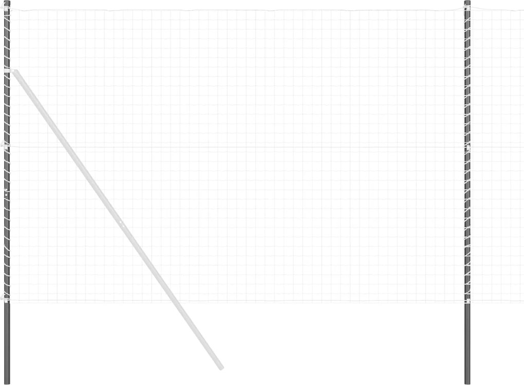 vidaXL Stâlp de gard. 2 pcs Gri Oțel vopsit în pulbere