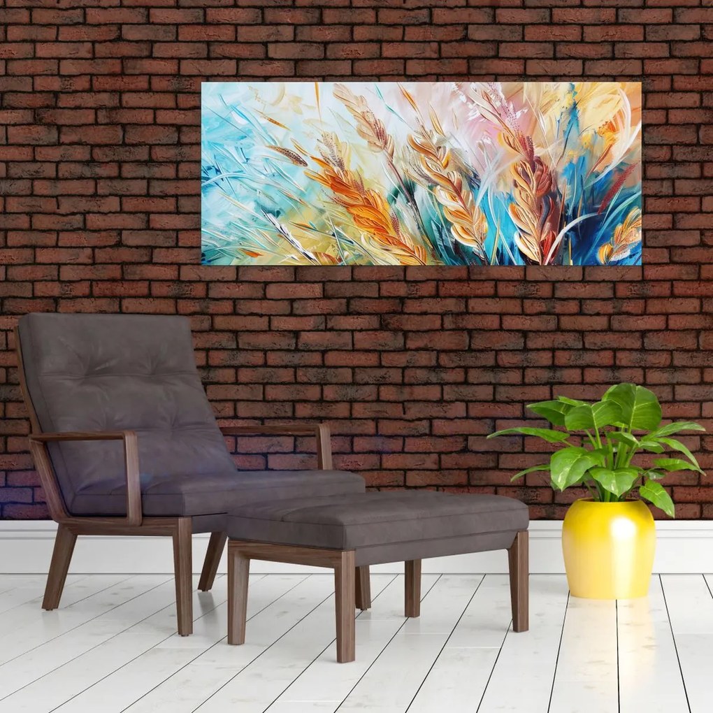 Tablou - Grâu, abstracție (120x50 cm)