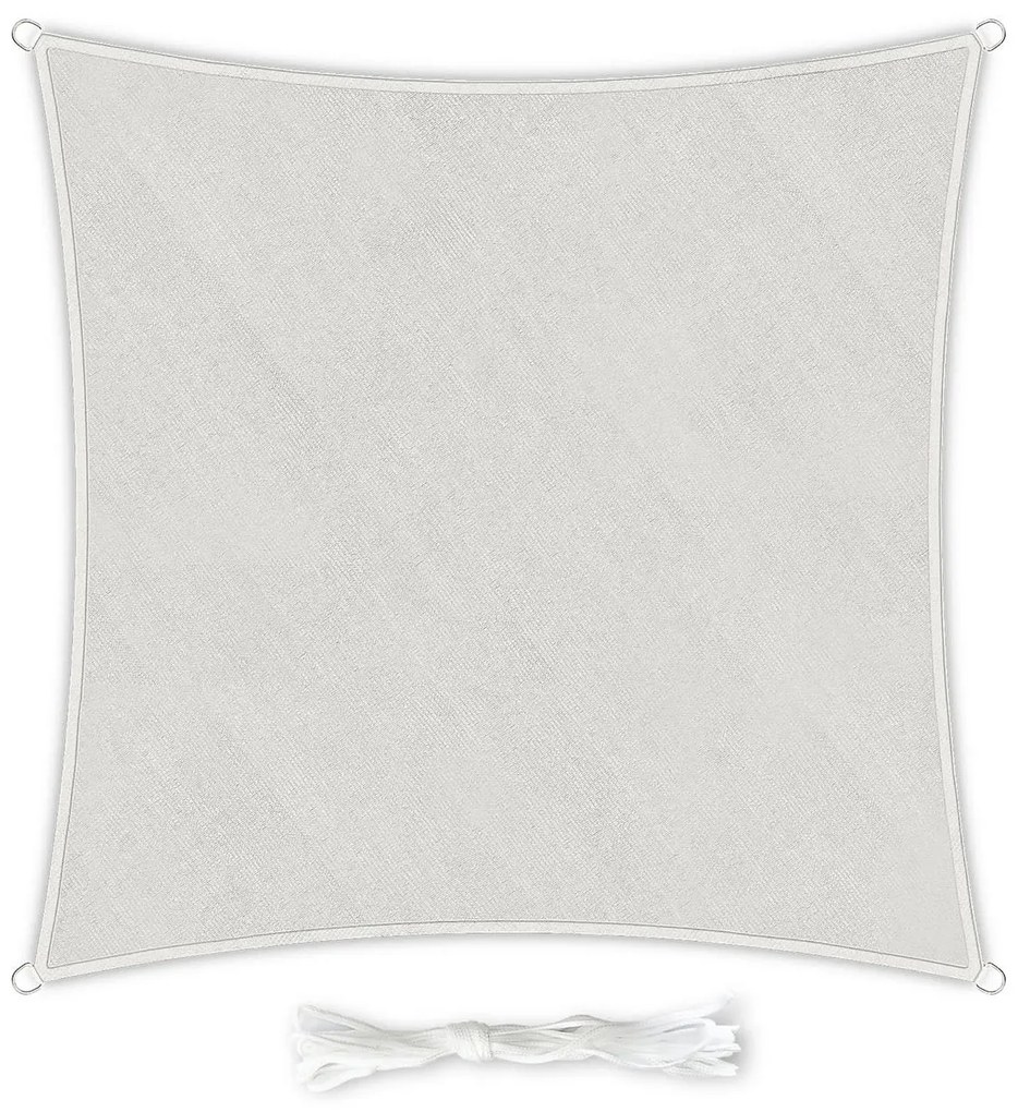 Parasolar pătrat, 4 × 4 m, poliester, respirabil