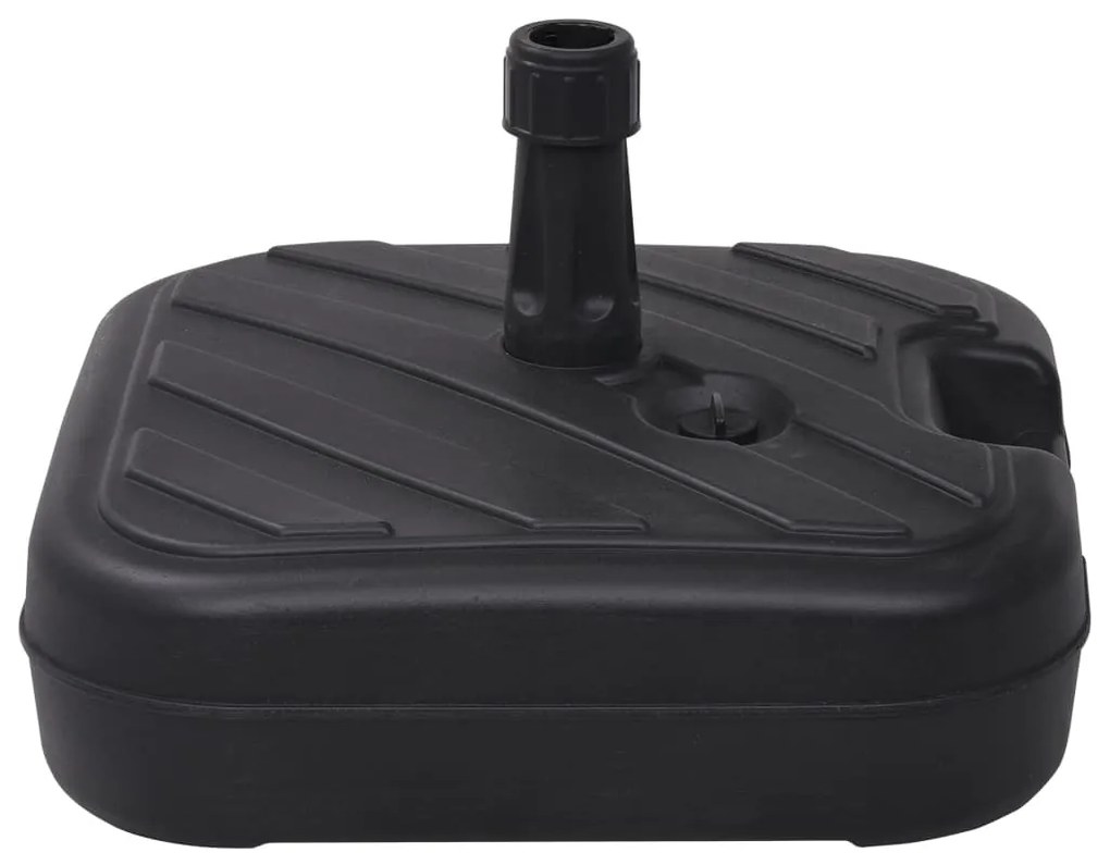 vidaXL Suport de umbrelă, negru, 24 L, umplere cu nisip/apă