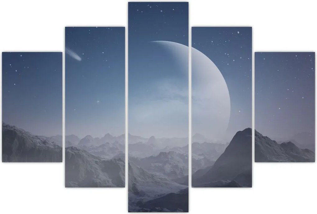 Tablou - Cer deasupra stâncilor (150x105 cm)