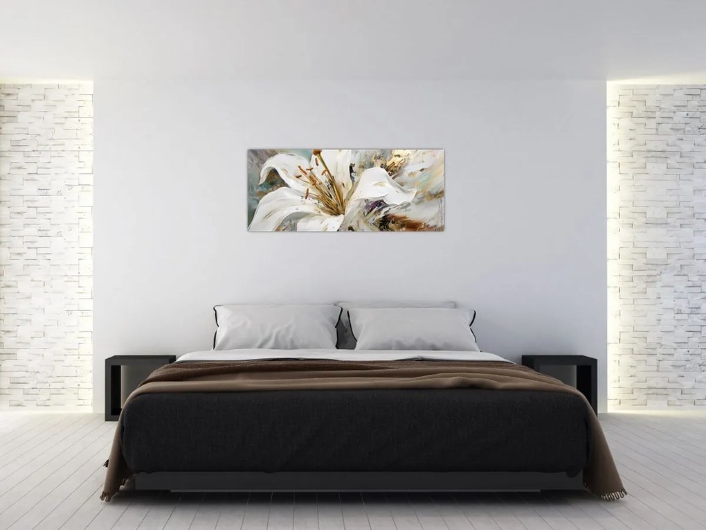 Tablou - Abstracție cu crin (120x50 cm)