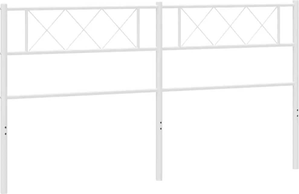 vidaXL Tăblie de pat de schimb metalică, alb, 193 cm