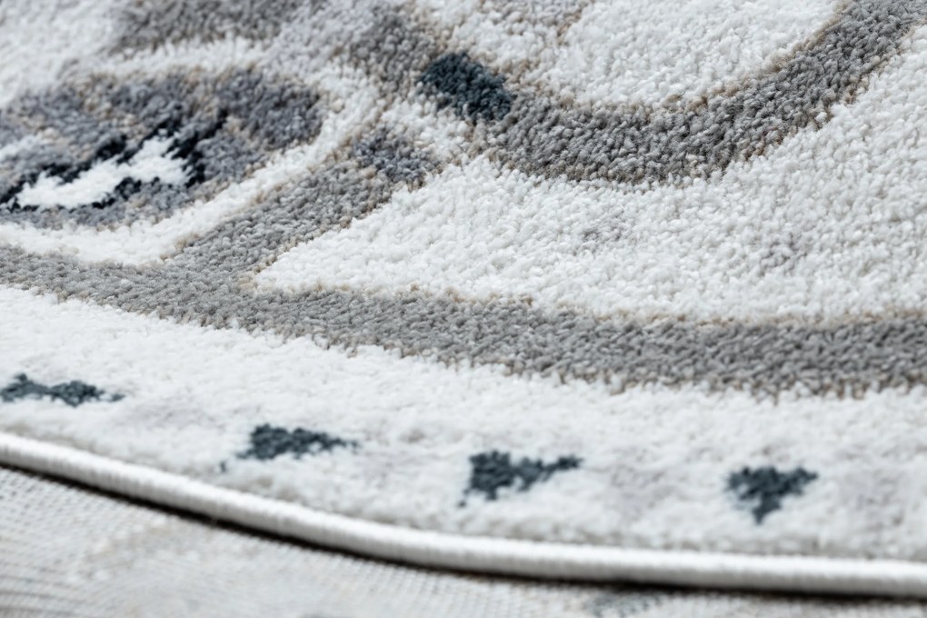 Covor FUN Land pentru copii, satul, străzi, cerc - cremă - SECUNDAR-COTATI PRODUSUL