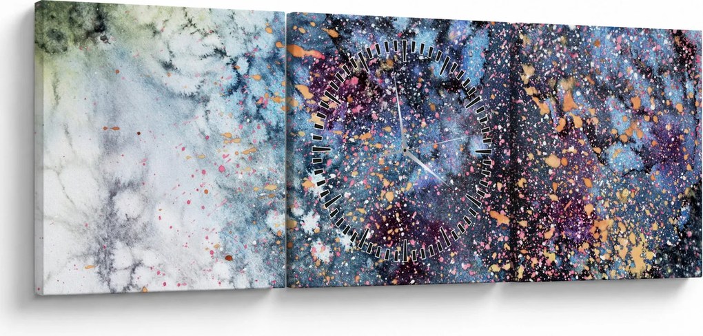 Tablou - Abstract (cu ceas) (90x30 cm)