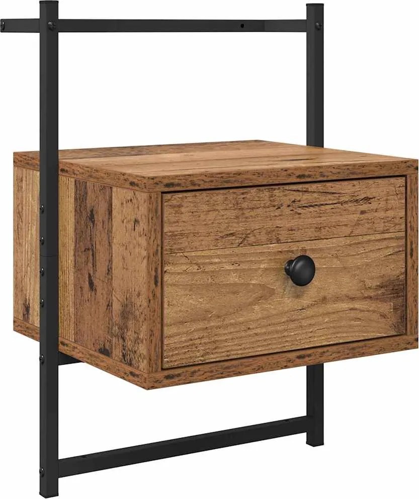 vidaXL Dulap de noapte Lemn vechi 35 x 30 x 51 cm Lemn compozit