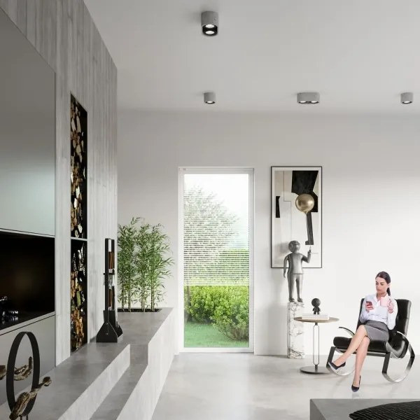 Plafonieră BASIC AR111 2xGU10/40W/230V beton