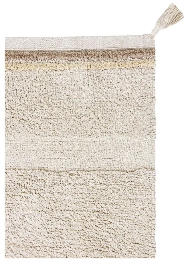 Covor crem lavabil/țesut manual din bumbac 170x240 cm Bloom Natural – Lorena Canals