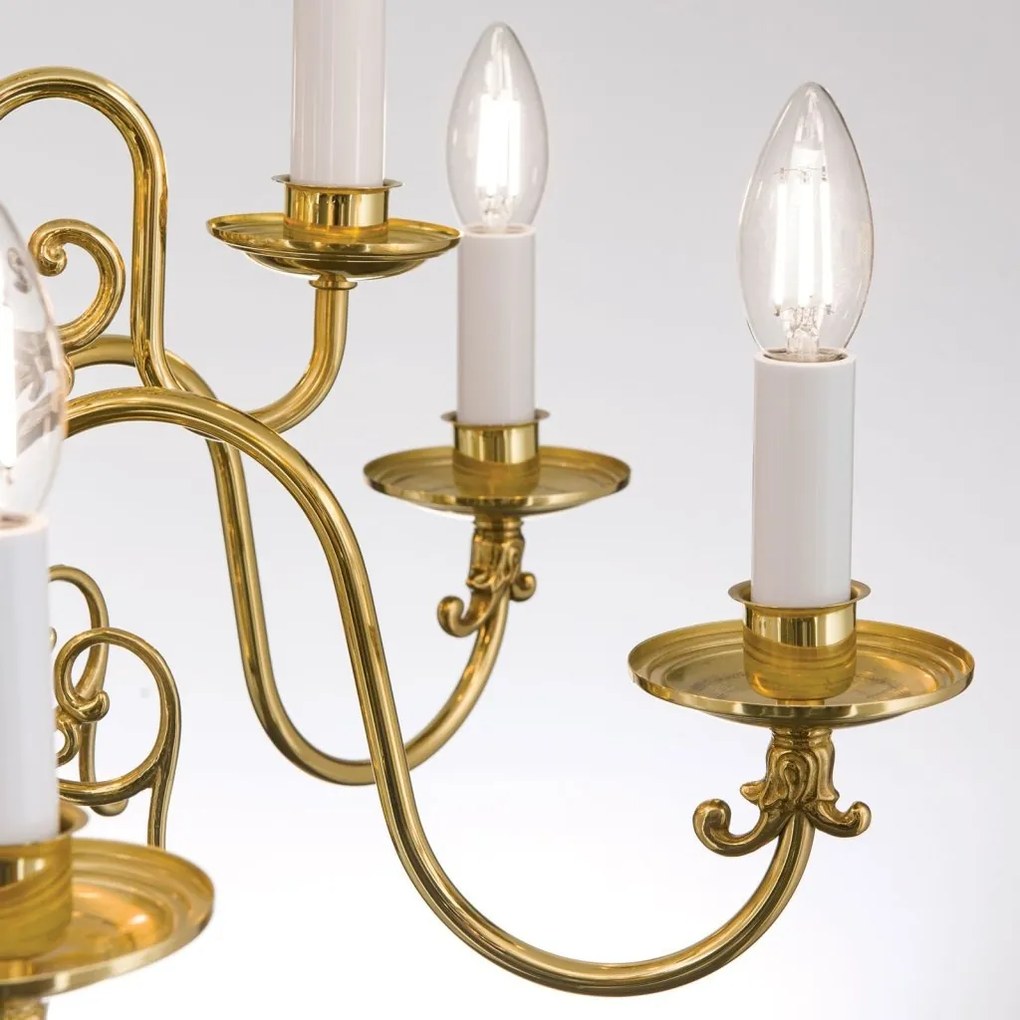 Candelabru 9 brate design clasic FLAMISCH, alama lucioasa