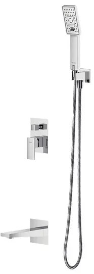 Baterie cada - dus incastrata Omnires Fresh cu corp ingropat si set de dus