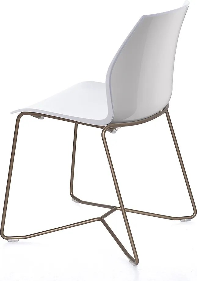 Scaun lemn masiv Kalea – cadru crossed sled