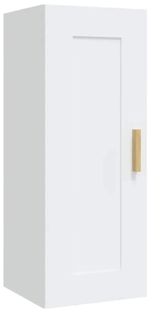812465 vidaXL Dulap de perete, alb, 35x34x90 cm, lemn prelucrat