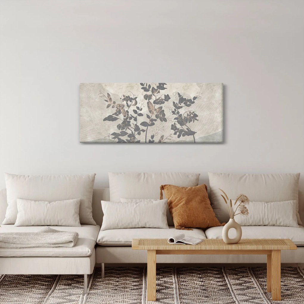Tablou - Frunze texturate (120x50 cm)