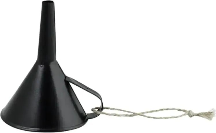 Ulei de lampă pentru lămpi cu petrol, 1 litru, cu pâlnie neagră mată inclusă, Strömshaga, „Lamp Oil & Funnel"
