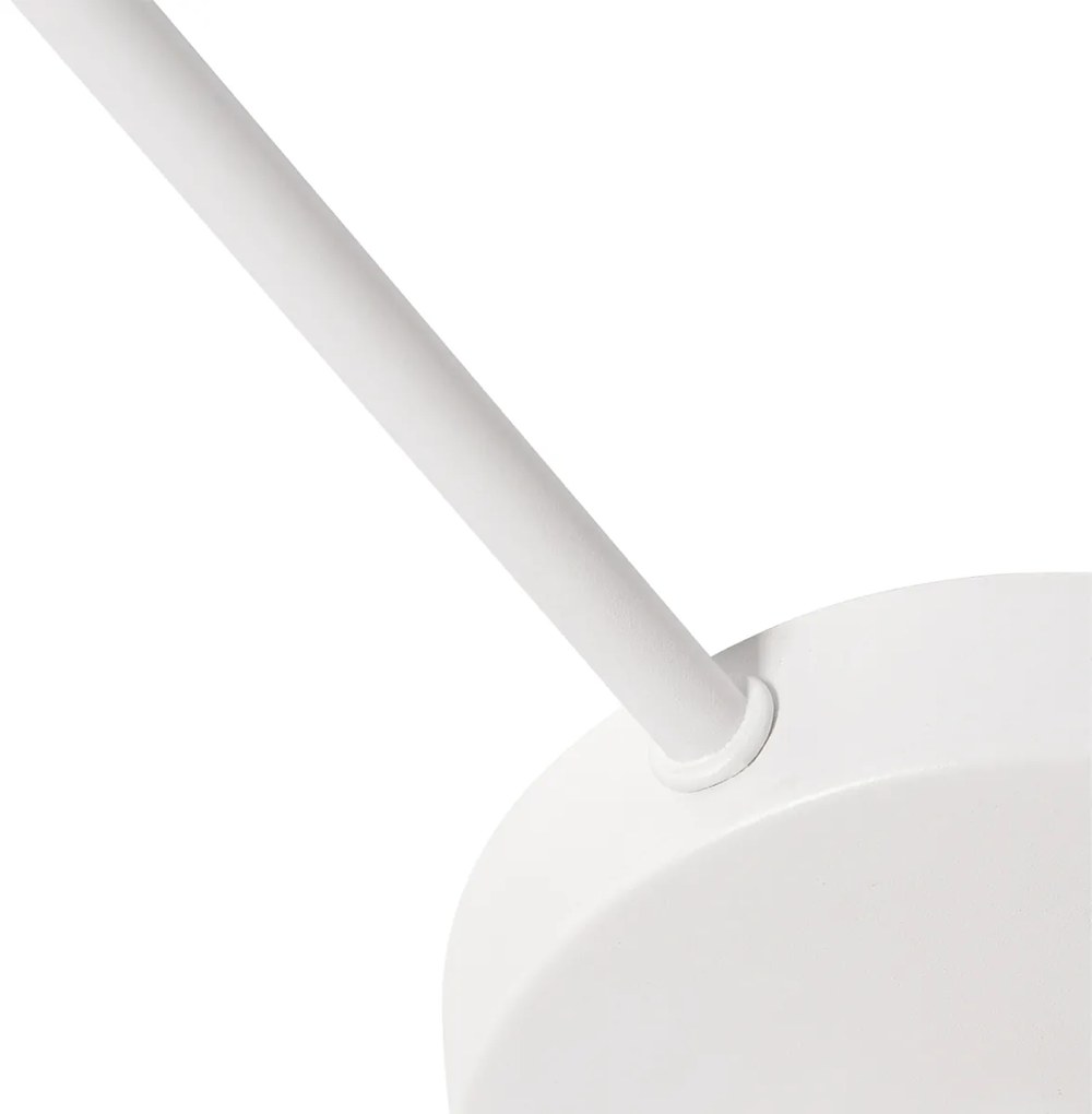 Plafoniera alb, gri și maro cu 6 lumini - Multidrum