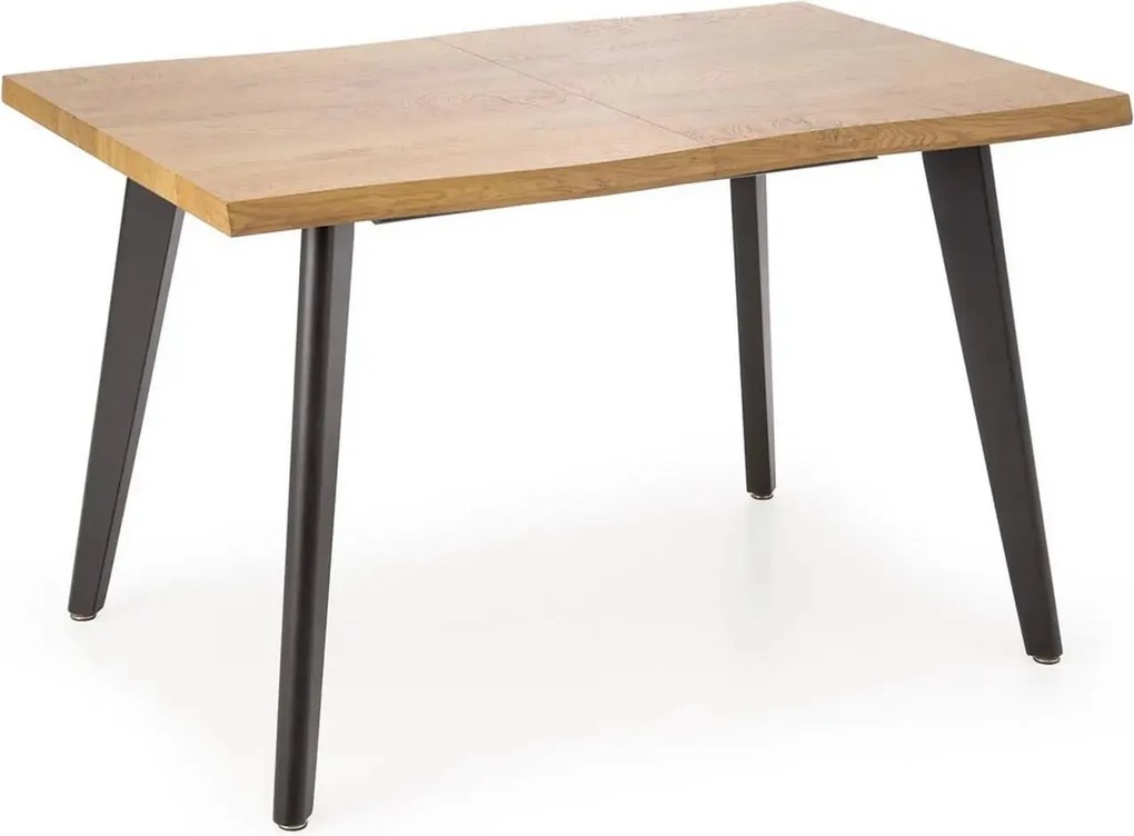 Masa extensibila bucatarie DICKSON, stejar miere/negru, 150/210x90x75