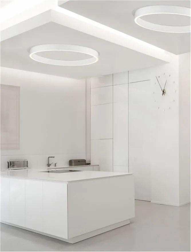 Lustra/Plafoniera LED design slim circular STING White 100cm