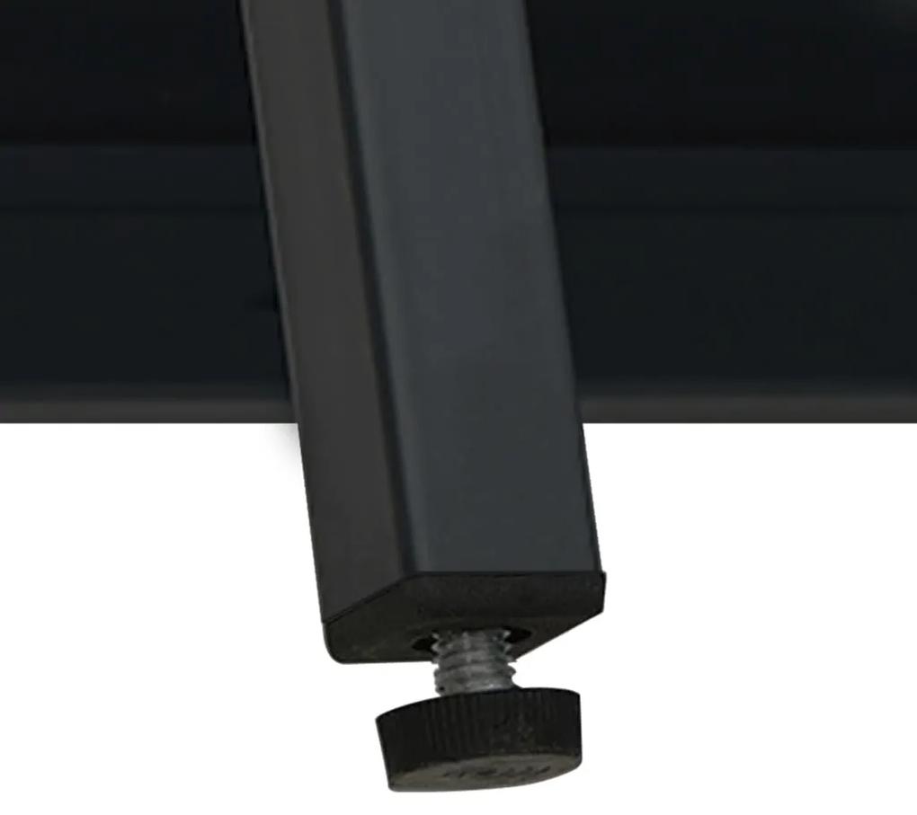 Servanta, negru, 105x35x70 cm, otel si sticla 1, Negru