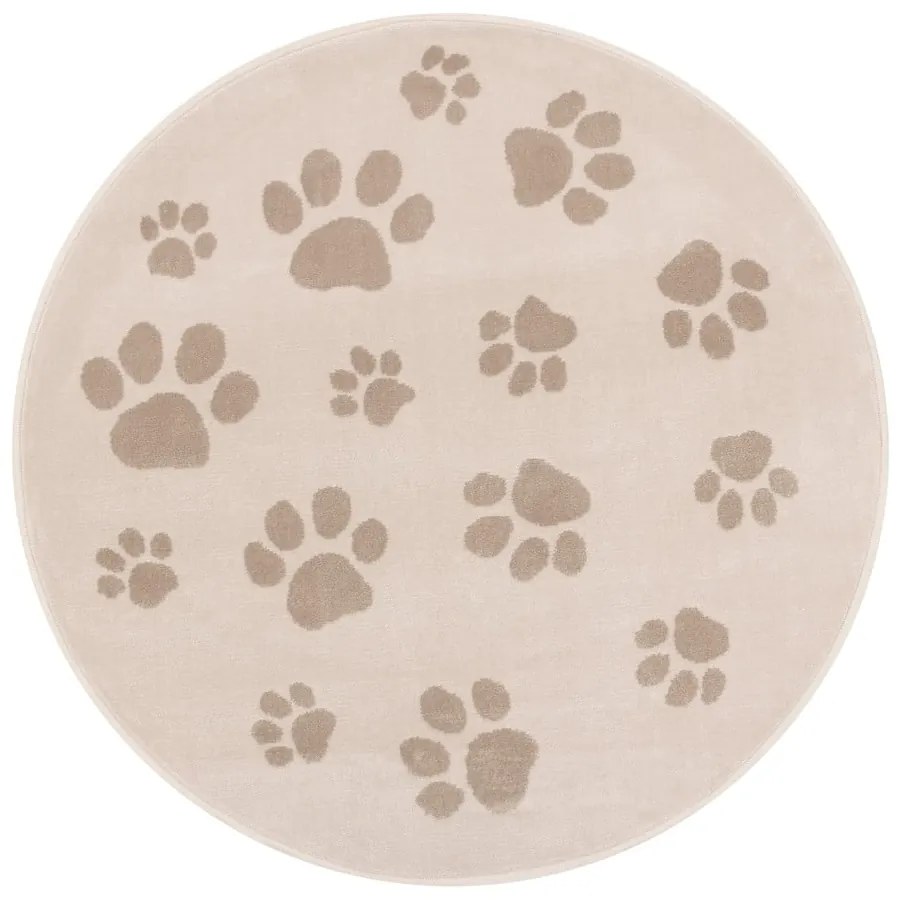 Covor pentru copii bej ø100 cm Paws Light Beige – FD