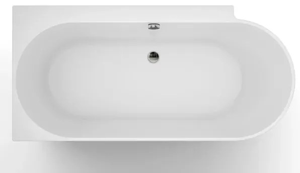 Cada freestanding Kreiner Ceylon 166x80 cm finisaj alb stanga lipita de perete BTW