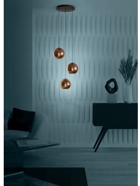 Lustră pe cablu Eglo 390094 CORDOBA 3xE27/40W/230V cupru
