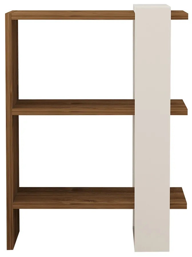 Bibliotecă Gaye Walnut White