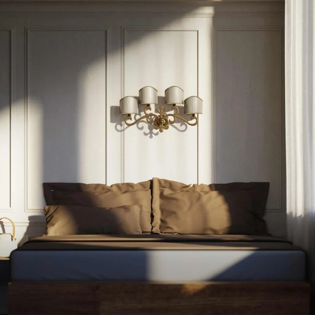 Aplica de perete stil clasic italian din alama Giglio