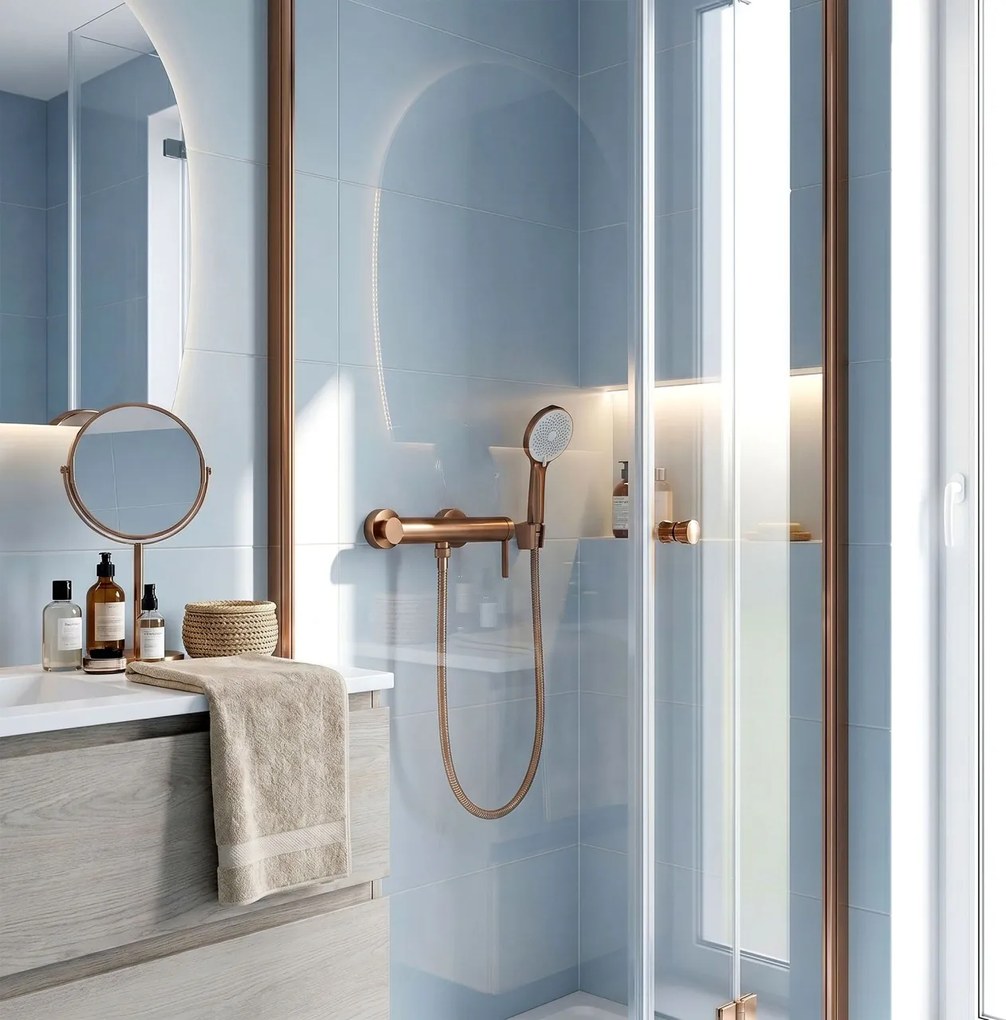 Baterie de duș REA Rivo Brush Copper
