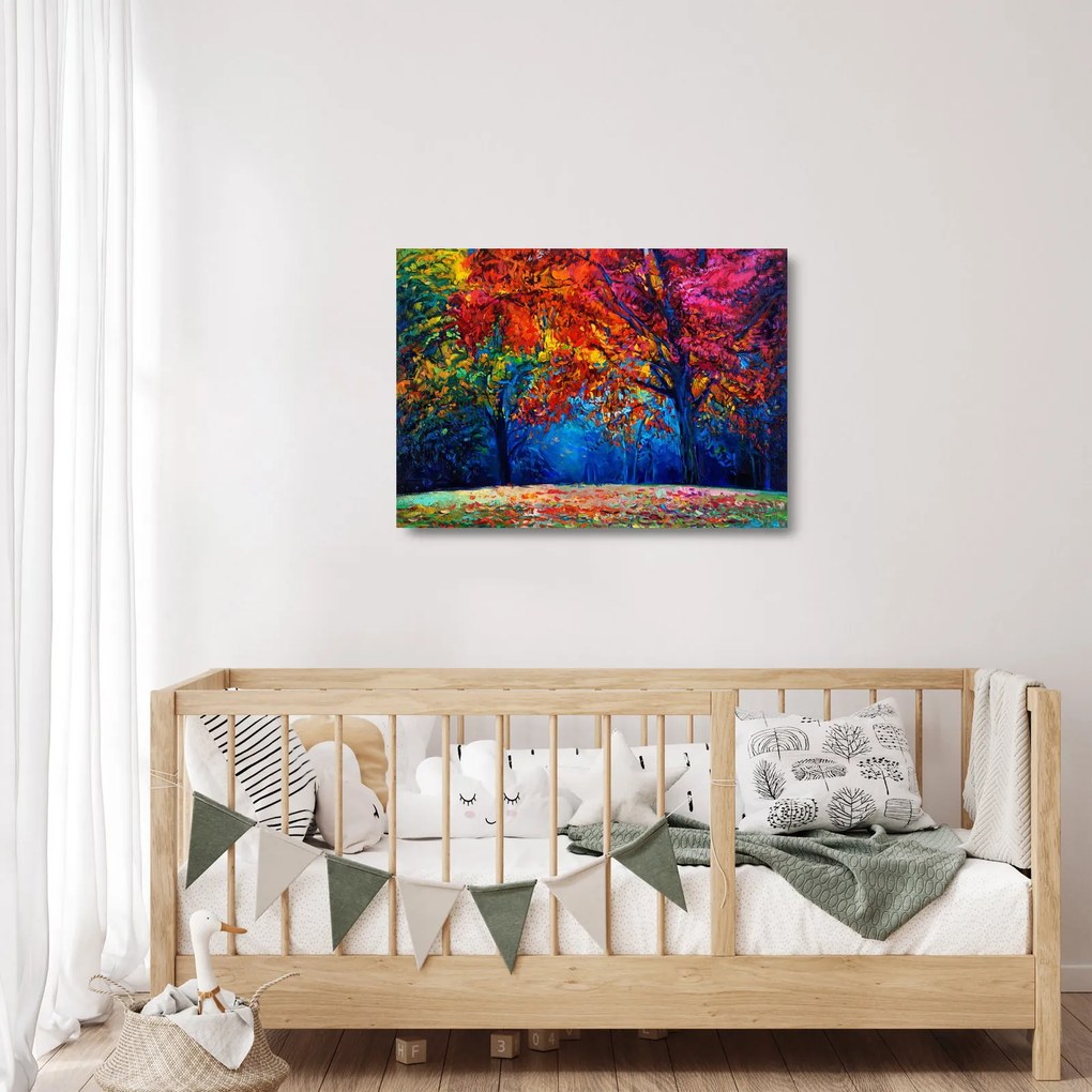 Tablou pe sticlă cu pictura naturii (70x50 cm)