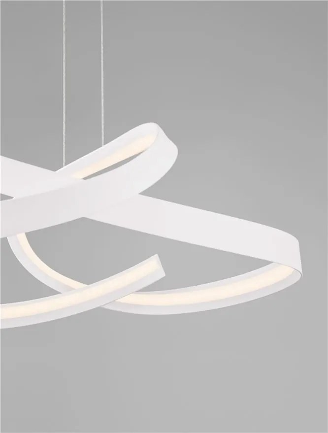 Lustra suspendata LED CCT OLIA aluminiu alb