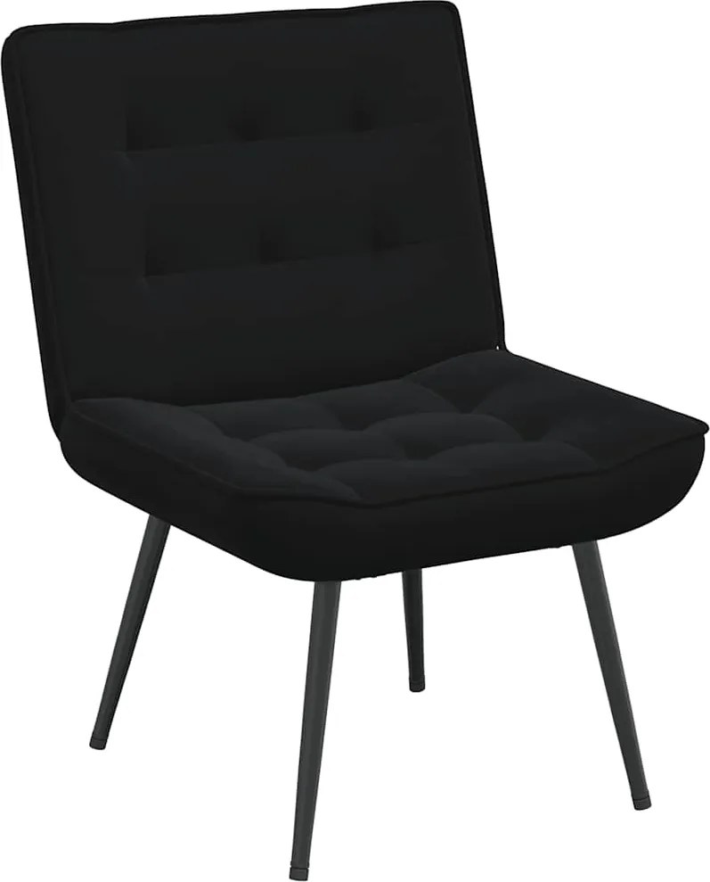 vidaXL Scaun de relaxare negru 64x74x84 cm catifea