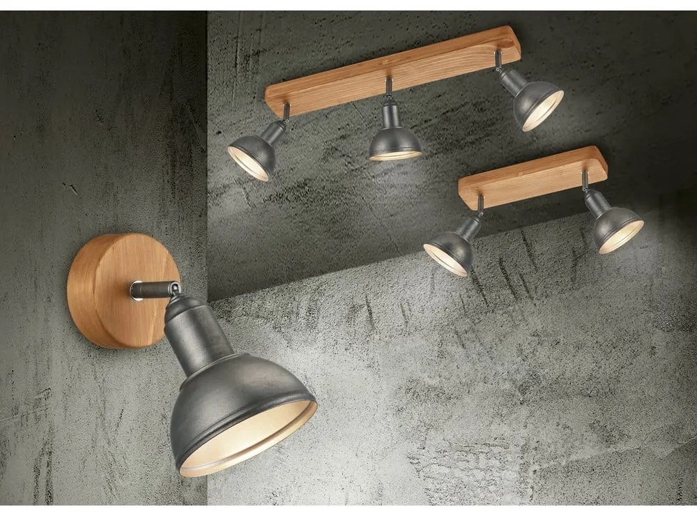 Spot gri închis/în culoare naturală 11x33 cm Delhi – Trio