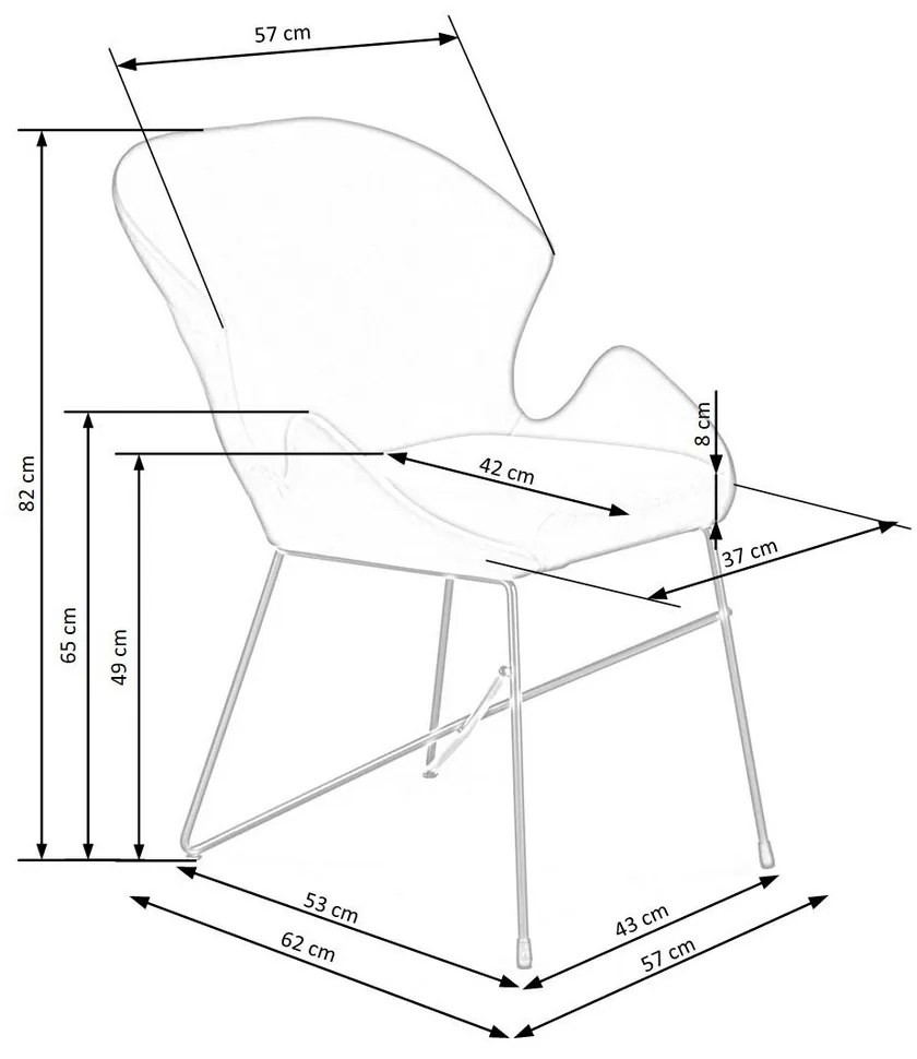 Scaun de bucaterie Lyris, gri/negru