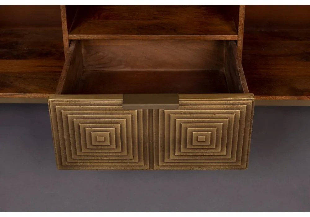 Comodă TV aurie din lemn de mango 40x60 cm Volan – Dutchbone