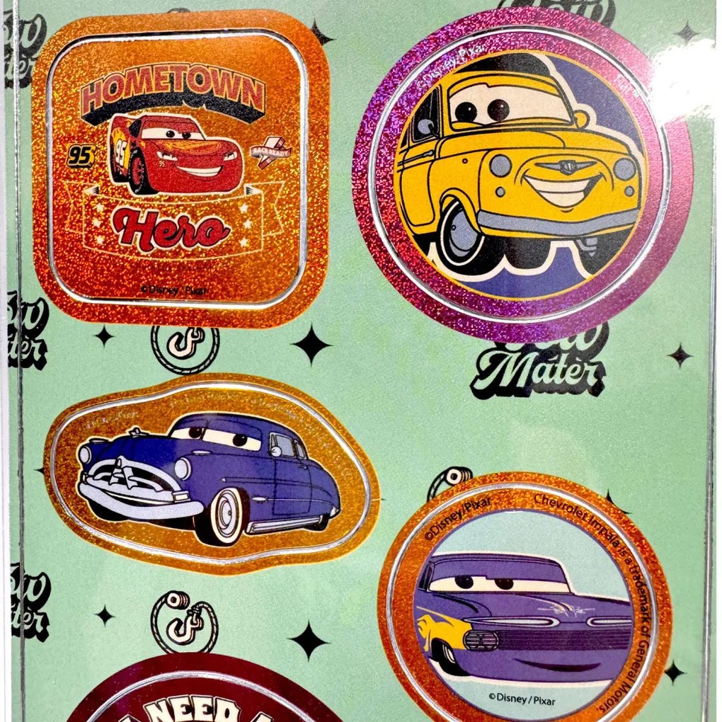 Disney Mașini Hometown set de autocolante holografice