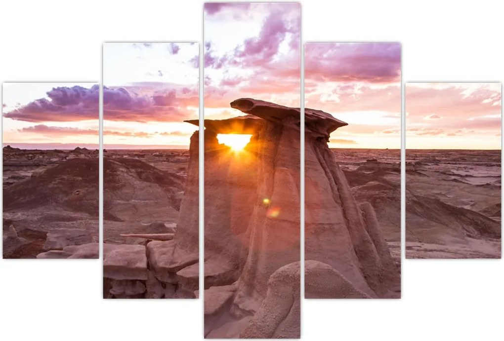 Tablou - Apus de soare în deșert (150x105 cm)