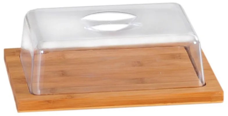 Tocator cu capac pentru branzeturi Kesper 58643, 25x20x8cm, Bambus, Inchidere etansa, Maro